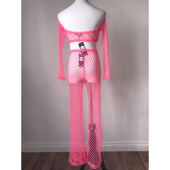 Fishnet Tie Front Beach Co-Ord - Picture 5 of 6